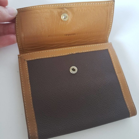 Trussardi Vintage Leather Wallet Medium Bifold Brown Card Bill Holder Rustic - Picture 8 of 11